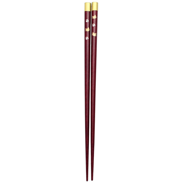 【メール便14本まで対応可能】イシダ お箸 寿キャット 21cm 10704