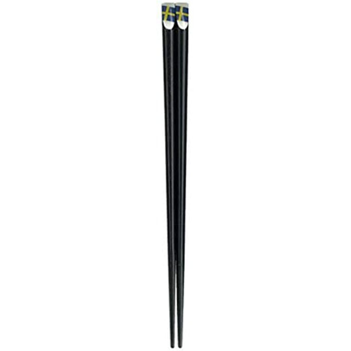 【メール便14本まで対応可能】イシダ お箸 国旗箸 スウェーデン 23cm 10286