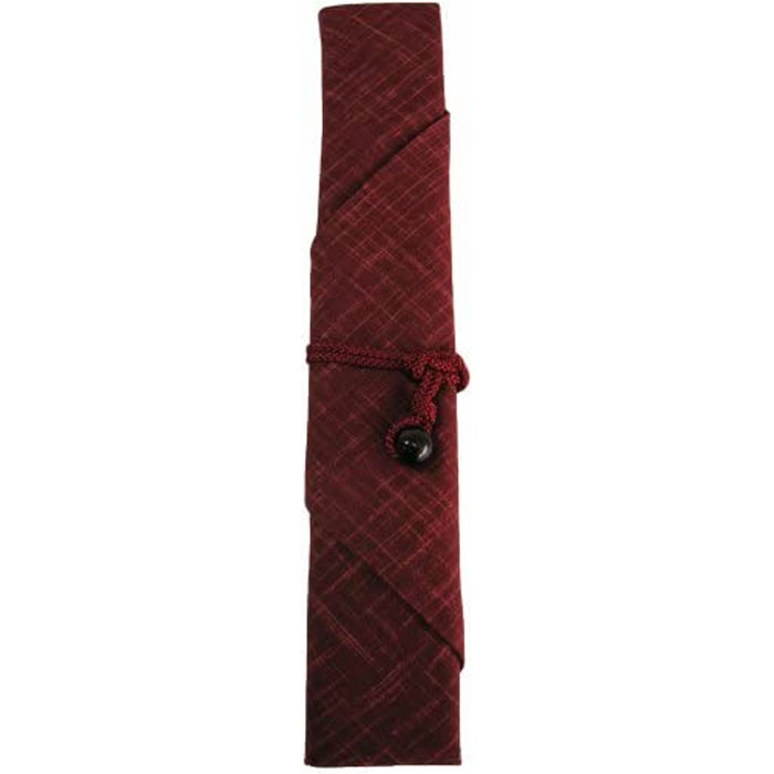 【メール便3本まで対応可能】イシダ 箸包み 染文様 赤 35002