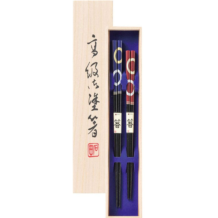 Training Chopsticks - イシダ お箸 桐箱2膳入 大紋 63082