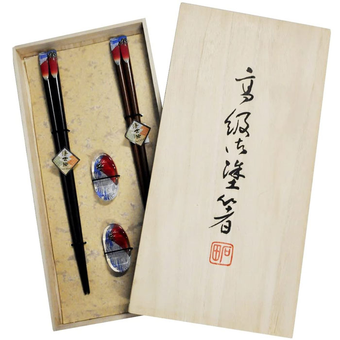イシダ お箸 桐箱2P 凱風快晴+ ハシオキ2 63057