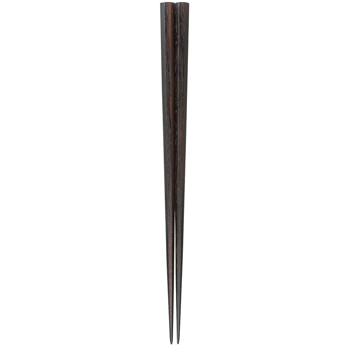イシダ 一双 八角縞黒檀淨法寺漆仕上　22cm 箸 お箸 おはし