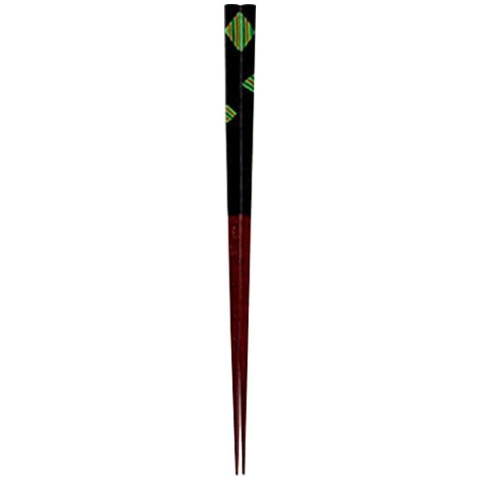 【12点までメール便可能】イシダ 一双 会津蒔絵 苔縞 22.5C 箸 お箸 おはし