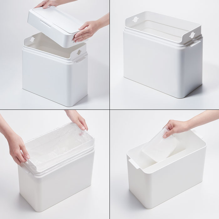 ライクイット シールズ9.5 密閉ダストボックス グレー 【 Like-it ごみ箱 ゴミ箱 ダストボックス 密閉型 キッチン 生ごみ 卓上 テーパーレス コンパクト 生活雑貨 】 [3]