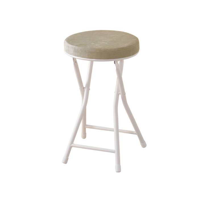 ロンダ スツール PC-31BE（ベージュ） 丸スツール 腰掛け 椅子 北欧 カジュアル シンプル 隙間収納 コンパクト 折りたたみ 店舗 カフェ ラウンジ ロビー ホテル 法人 送料無料 東谷 Azumaya【メーカー直送品】【代引不可】【沖縄・北海道・離島・一部地域お届け不可】
