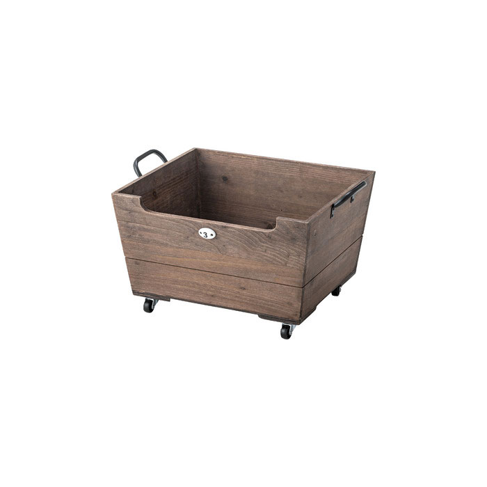 キャスター付きボックス LFS-177BR ブラウン 送料無料 東谷 Azumaya