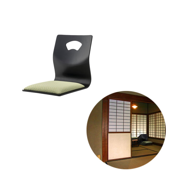 ハンドル付きチェア BC-113FYE（グリーン） お座敷チェア 法事チェア ハンドル付き チェア 和室 一人掛けチェア 料亭 旅館 神社 お寺 Azumaya 東谷 【送料無料】【メーカー直送品】【代引不可】【沖縄・北海道・離島・一部地域お届け不可】