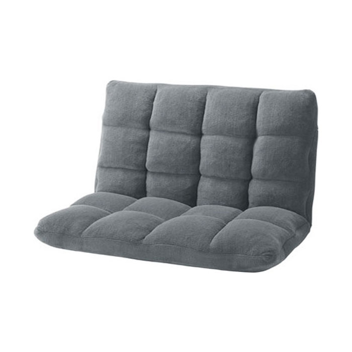 もこもこワイドリクライナー FKC-005GY（グレー） 座椅子 フロアチェア リクライニング ハイバック モコモコ コンパクト かわいい Azumaya 東谷 【送料無料】【メーカー直送品】【代引不可】【沖縄・北海道・離島・一部地域お届け不可】