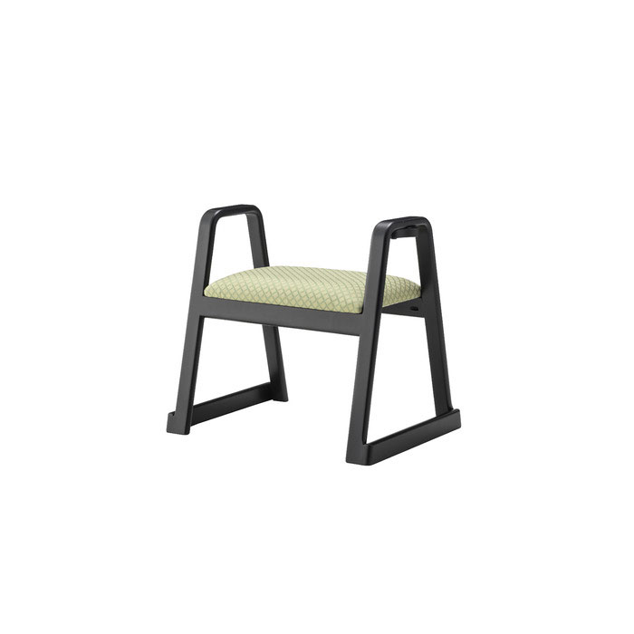 ハンドル付きスツール BC-111FYE（グリーン） お座敷 法事 スタッキング スツール 和室 一人掛けスツール 料亭 旅館 神社 お寺 宴会 Az..