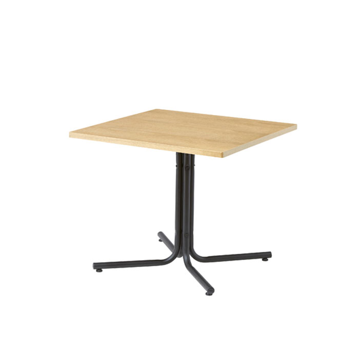 【メーカー直送品】【代引不可】【沖縄北海道離島お届け不可】シンプルなデザインのカフェテーブル 間取りに合わせて選べる形3タイプに、テイストに合わせて選べる2カラーを用意。十字脚を使用し、スッキリとした印象に。椅子への座りやすさもポイントです。W75×D75×H67cm天然木化粧繊維板(オーク) スチール(粉体塗装) ウレタン塗装ユーザー組立商品付属工具：六角レンチお客様用意：マイナスドライバー静的耐荷重：15kg商品重量：14kg原産地：台湾区分：一般商品◆沖縄・北海道・離島・一部地域へのお届けはお受けできません。◆代金引換によるお支払いはできません。◆メーカーより直送となりますので、他の商品とは同梱できません。本商品のみでご注文ください。◆ご注文後のキャンセル、ご変更は一切お受けできません。万一、発送後のキャンセルをされた場合、往復の送料をご負担頂きます。 ◆お届けの日時指定、運送会社の指定ができません。◆発送後、翌営業日中にお荷物伝票番号をメールにてご連絡いたします。■メーカー希望小売価格はメーカーカタログに基づいて掲載しています