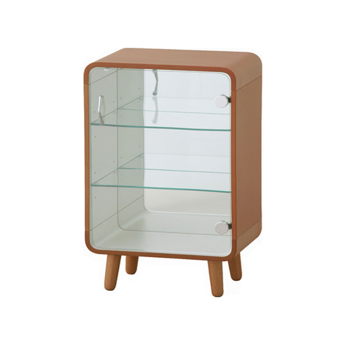 【メーカー直送品】【代引不可】【沖縄北海道離島お届け不可】背面が鏡になっている、本格コレクター向けのコレクションシェルフ飾った物の後ろ側も見える仕様になっています！選べる本体の色はナチュラルとブラウンどんなお部屋にもなじみます。お気に入りの...