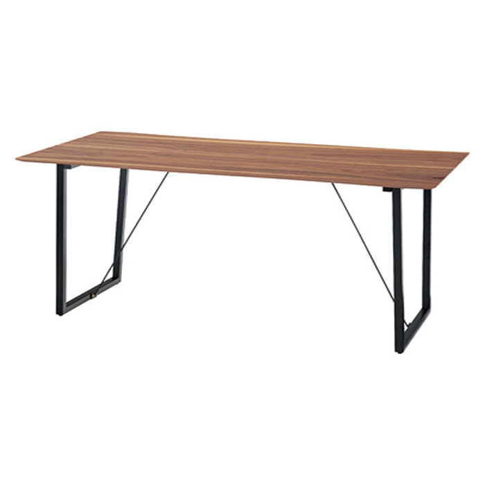 【メーカー直送品】【代引不可】【沖縄北海道離島お届け不可】約W150×D80×H73cm天然木化粧繊維板(ウォルナット) ウレタン塗装 スチール(粉体塗装)ユーザー組立商品付属工具：六角レンチお客様用意：なし静的耐荷重：30kg※天板や棚板...