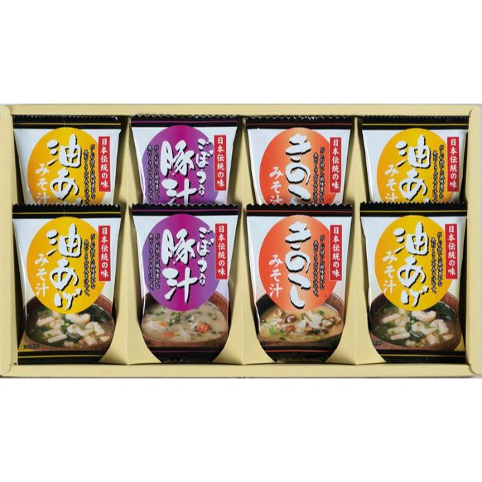 樂天商城 - フリーズドライ「お味噌汁三種の味詰合せ」 KF-BO お歳暮 お中元 ギフト 贈り物 送料無料 【メーカー直送品】【沖縄北海道離島お届け不可】