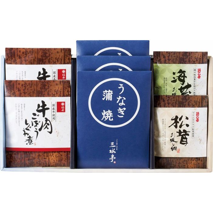 Rakuten - 三河一色産うなぎの蒲焼・柿安・お吸物セット MU-AJJ お歳暮 お中元 ギフト 贈り物 送料無料 【メーカー直送品】【沖縄北海道離島お届け不可】
