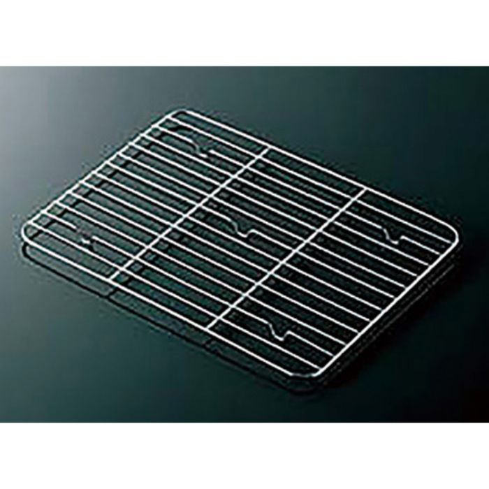 カンダ 18-8 ステンレス 角バットアミ 15枚取 18-8ステンレス 網 揚げ物料理 フライ 水切り 254x195mm..