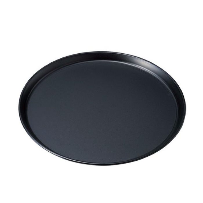 PPノンスリップ丸盆 直径330 ブラックN.S M44-448 トレー キッチン用品 シンプル 日本製