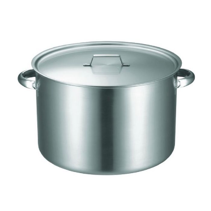 KO 19-0電磁対応IH 半寸胴鍋 蓋付き 33cm 両手鍋 調理器具 ステンレス キッチン用品 シンプル 日本製