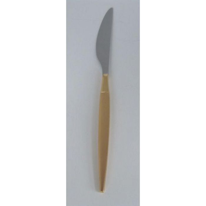 LW No.12500 ステンレス ミルトア 金仕上 デザートナイフ 共柄・鋸刃 カトラリー 食器 キッチン用品 シ..