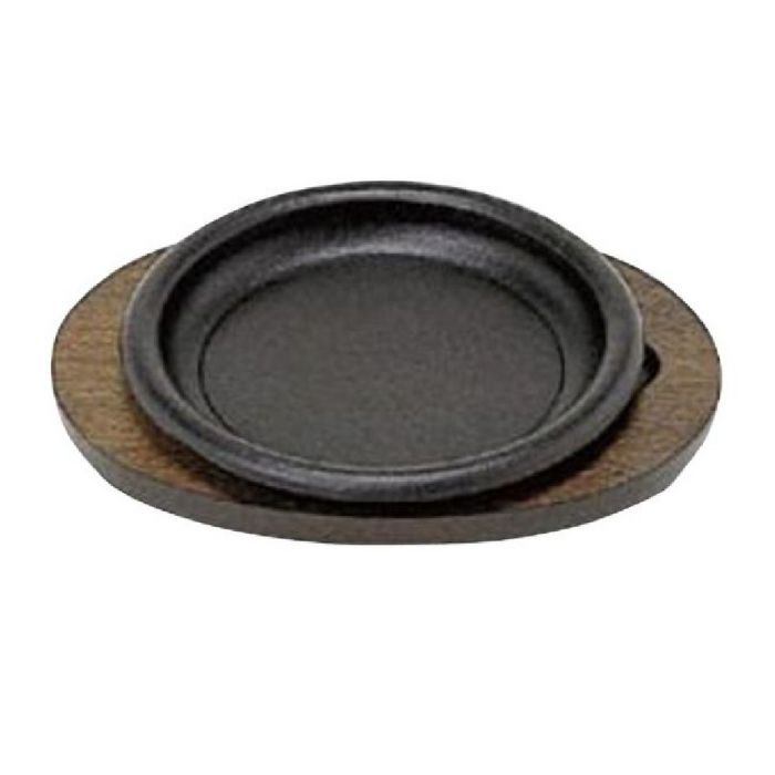 S ステーキ皿 デラックス丸型 24.5cm プレート ハンバーグ 鉄板 キッチン用品 シンプル 日本製