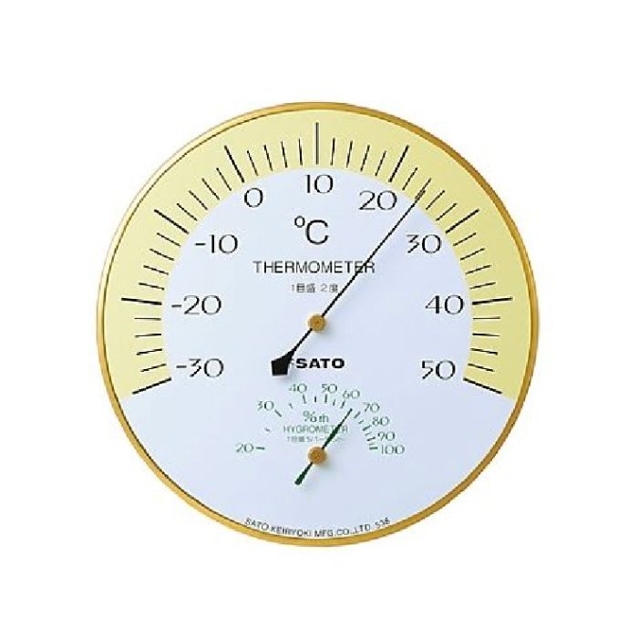 SATO 温湿度計 ハーモニー 佐藤計量器製作所 シンプル 日本製