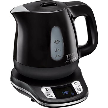 T-FAL ティファール 電気ケトル ケトル アプレシア エージー・プラス コントロール オニキスブラック 0.8L KO6208JP