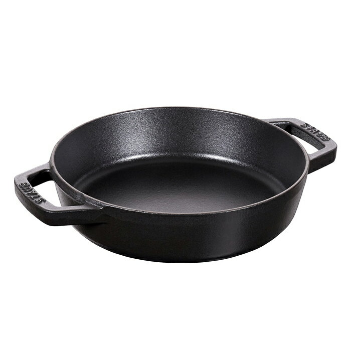 ストウブ staub ダブルハンドルスキレット 20cm ブラック 40511-659-0 両手フライパン ラウンド