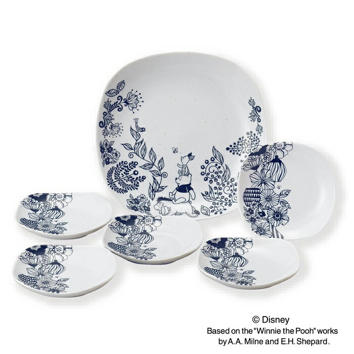 くまのプーさん 食器 セット Disney ディズニー フラワープー モノトーン パーティセット D-WP01 前畑 Pooh 化粧箱入 皿 プレート ギフト プレゼント ブライダル お皿のサムネイル