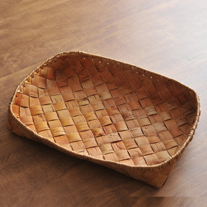 サーミ 白樺 バスケット 【 工芸品 カゴ ハンドメイド 編み込み 木製品 北欧 】【 アドキッチン 】