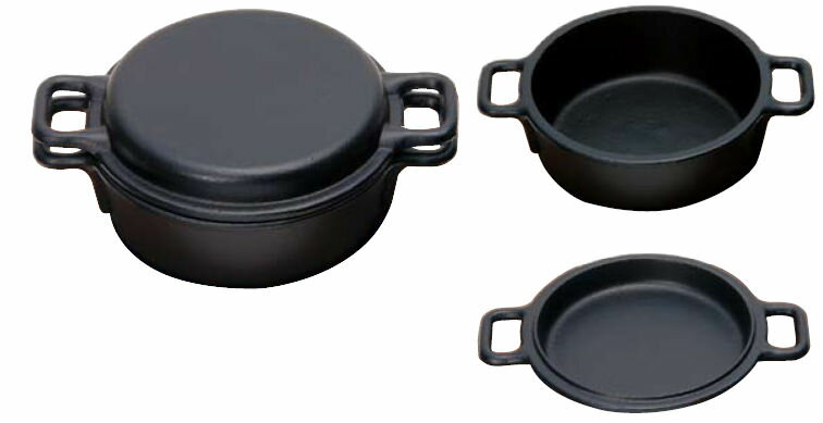 五進 鉄鋳物コットパン共蓋付（G-75）【 アドキッチン 】