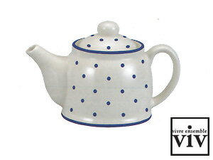 VIV ヴィヴ ティーポット（26438）【ドットブルー】