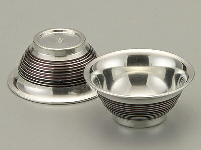 [ 送料無料 ] 大阪錫器 盃 茶線 丸猪口 ( 2個入 ) [ 桐箱入り お猪口 おちょこ ] 20mL [ アドキッチン ]