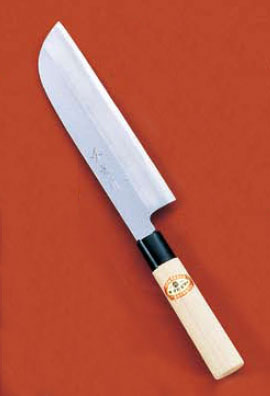 堺 孝行作 霞研 鎌型薄刃（片刃）18cm【 アドキッチン 】