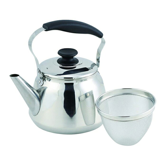 Ih Compatible - パール金属 広口 ケットル 3.0L 茶こしアミ付 18-8 ステンレス製 IH対応 フレッティIII HB-5646 送料無料