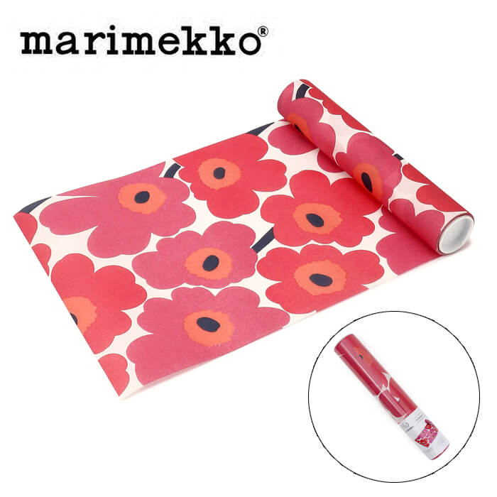 マリメッコ marimekko テーブルランナー 552610 ウニッコ レッド 33cmx4.8m UNIKKO テーブルクロス ランチョンマット