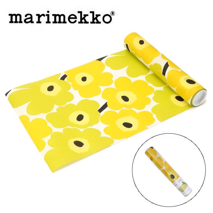 【お買い物マラソン中はポイント最大44.5倍！】マリメッコ marimekko テーブルランナー 552670 ウニッコ イエロー 33cmx4.8m UNIKKO テーブルクロス ランチョンマット