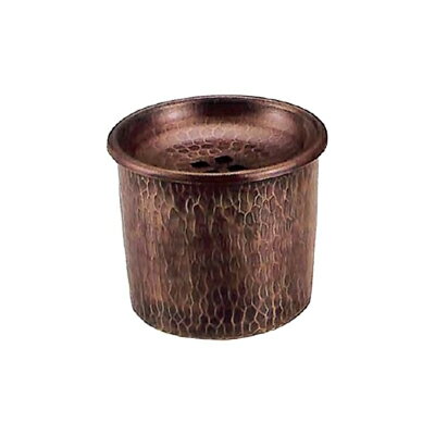 工房アイザワ 生地色茶器 桐箱 鎚目文 建水筒型 中 生地色 (82-K) 送料無料