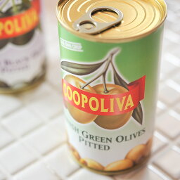 【当店おすすめ食材】COOPOLIVA コーポリーバ グリーンオリーブ 缶 （種なし） 【スペイン産】 《food》【350g】【 ※ご注文後のキャンセル・返品・交換不可。 】