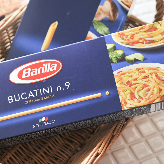 【当店おすすめ食材】Barilla バリラ ブカティーニ No.9 【ロングパスタ BUCATINI】 《food》【500g】【キャンセル・返品・交換不可】