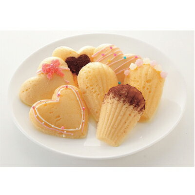 マドレーヌ型　レンジ用　ハート＆シェル型【 アドキッチン 】