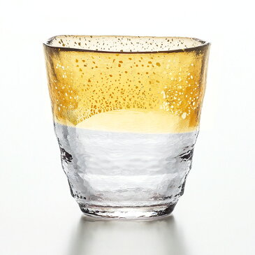 お湯わり焼酎ぐらす (琥珀・金箔) 300ml 42130TS-G-WGAB 【 佐々木ガラス 和がらす温 焼酎グラス お湯割り グラス 酒器 ハンドメイド 食器 】