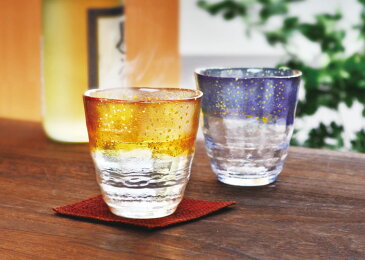 お湯わり焼酎ぐらす (琥珀・金箔) 300ml 42130TS-G-WGAB 【 佐々木ガラス 和がらす温 焼酎グラス お湯割り グラス 酒器 ハンドメイド 食器 】