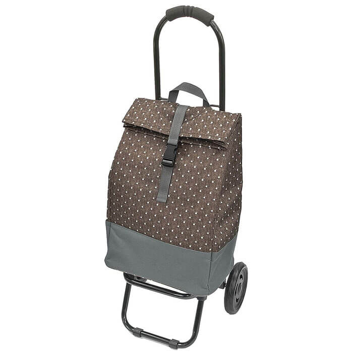 CHARMISS ( シャルミス ) ショッピングカート 口折れタイプ ダークブラウン キャリーバッグ 保冷バッグ キャリーカート エコバッグ