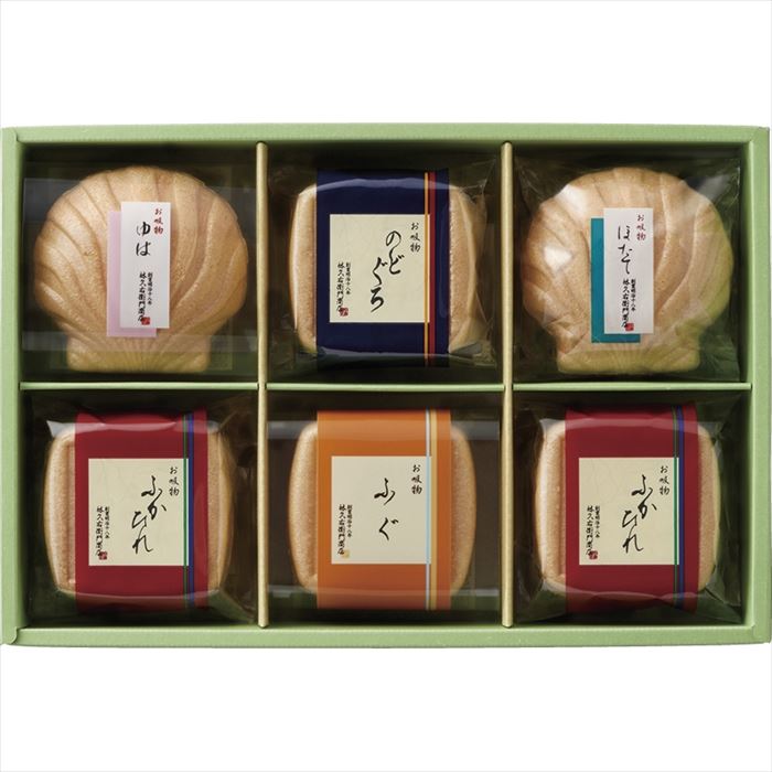 【セット内容】本格和風だしお吸物（ふかひれ）×2、本格和風だしお吸物（ゆば・のどぐろ・ほたて・ふぐ）×各1賞味期限：常温6ヶ月アレルゲン：卵・小麦創業明治十八年、鰹節専門店ならではの、本格和風だし薫る風味豊かなお吸物です。鰹節専門店ならではの、だし薫る風味豊かなお吸物です。のどぐろ、ふかひれなどの海の幸を椀種にしたそれぞれのお吸物を、香ばしい手焼きの最中に包みました。お湯を注ぐだけで、料亭さながらの味をお楽しみいただけます。 ◆沖縄・北海道・離島・一部地域へのお届けはお受けできません。 ◆代金引換によるお支払いはできません。 ◆メーカーより直送となりますので、他の商品とは同梱できません。本商品のみでご注文ください。 ◆ご注文後のキャンセル、ご変更は一切お受けできません。万一、発送後のキャンセルをされた場合、往復の送料をご負担頂きます。 ◆お届けの日時指定、運送会社の指定ができません。 ◆発送後、翌営業日中にお荷物伝票番号をメールにてご連絡いたします。
