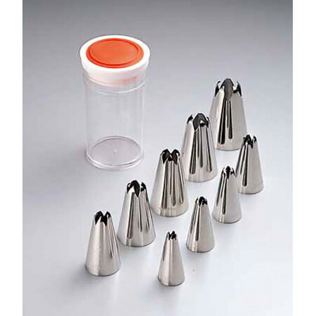 SA ケース入 18-8 口金セット 花 5切 No.1～8・10（9ヶ入）【花 5切 No.1～8・10（9ヶ入）】