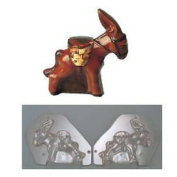 デコレリーフ チョコレートモルド ロバ EU-738 （両面合わせ）（EU-738）【 アドキッチン 】