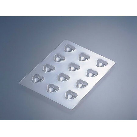 チョコモールド ハートカーブ12P No.1924（No.1924）【 アドキッチン 】