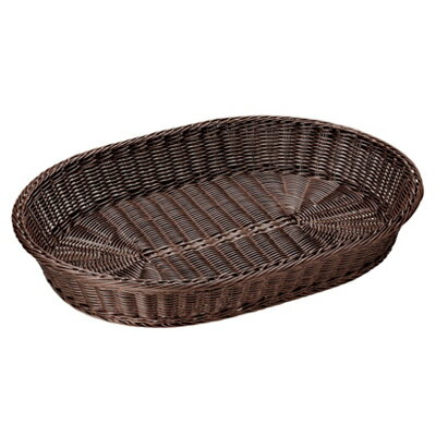樹脂バスケット 小判型 こげ茶 60cm 91-084C（91-084C）【60cm】
