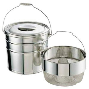 18-8 バケット2 水切りタイプ （とんがりダストバスケット式） 15L 中目【15L】