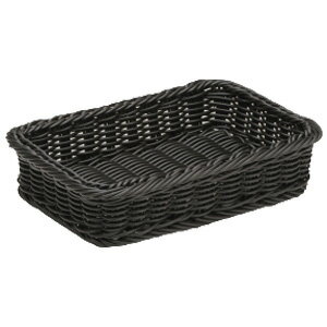 Basket, Cart - 樹脂製太渕ディスプレイかご 黒 大 91-023B（91-023B）【大】