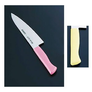 【仕様】サイズ：18cm全長：295mm質量：95gマイルドカット2000 抗菌カラー庖丁 ■材質：刀身/モリブデンバナジウム鋼 ハンドル/抗菌剤入りポリプロピレン樹脂（耐熱温度130℃）　【抗菌カラー庖丁の特長】時代の要求｢衛生管理｣。肉類、魚貝類、野菜、果実、パン類など食品別に御使用できます。 ※包丁の表示サイズは、すべて刃渡り寸法となっております。 ※抗菌色違いはこちらホワイトピンクブルーグリーン■メーカー希望小売価格はメーカーカタログに基づいて掲載しています